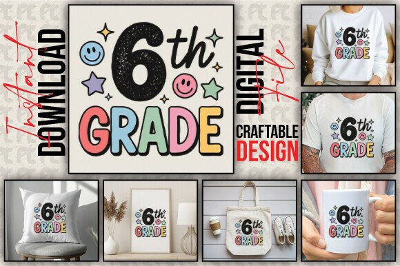 6th Grade PNG Teacher Back to School PNG: The Ultimate Sublimation Design for Creative Educators