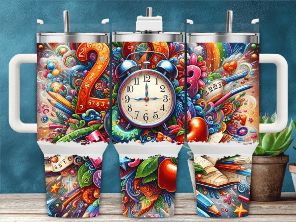 Back to School Clock 40oz Tumbler Wrap: The Ultimate Design Solution for Sublimation Creators