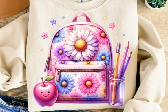 Back to School Daisy Flower Backpack Png: A Strategic Asset for Visual Planning and Branding