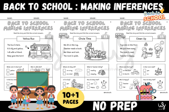 Back to School Making Inferences Pack: Turning Little Learners into Reading Detectives