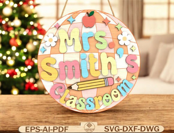 Back to School Retro Classroom Laser Cut Design