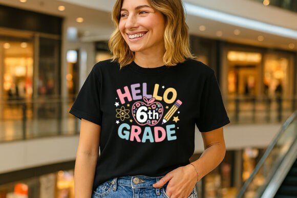 Hello 6th Grade PNG – Back to School Stu